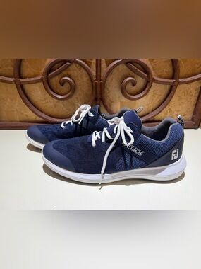 FootJoy Navy Blue Flex Knit Lace-Up Golf Sneakers